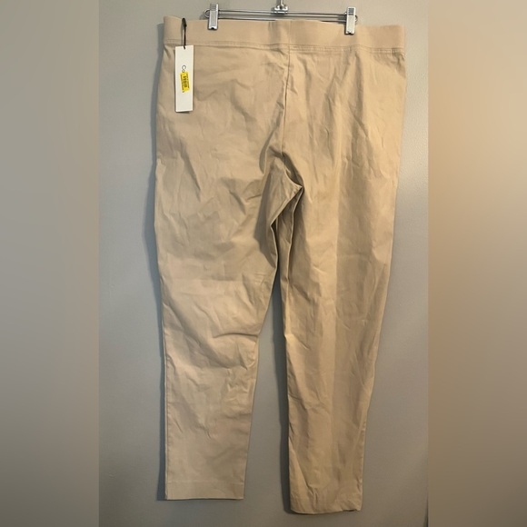 NWT Calvin Klein Front Seam Slim Tapered Leg Stretch Twill Ankle Pants Size XL - Picture 2 of 14